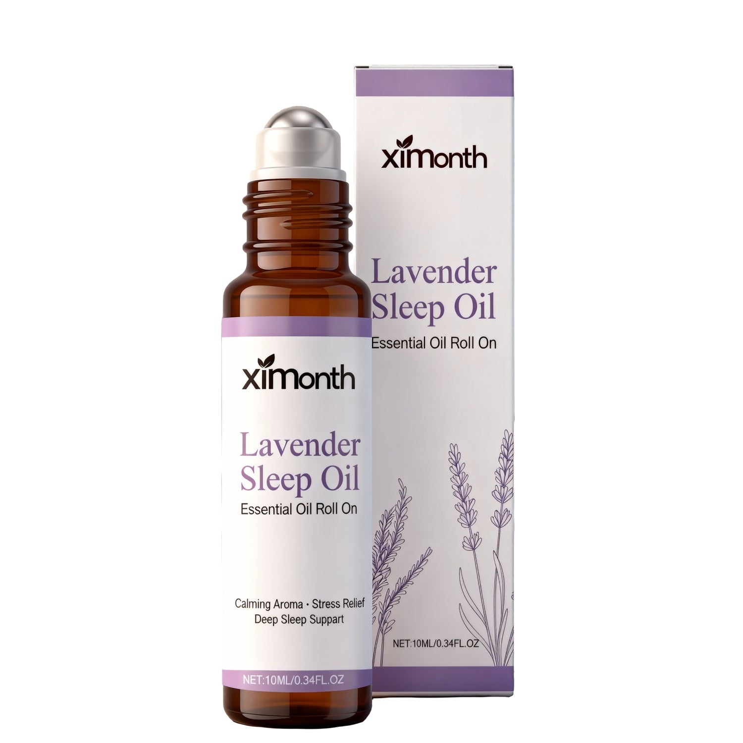 Lavender essential oil sleep aid bottle — view 2