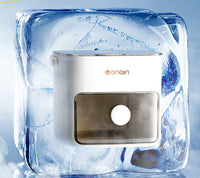 Portable silicone ice cube mold with snap-on lid — view 2