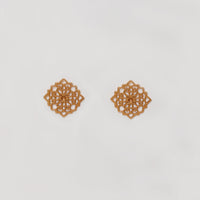Gold-Plated Cutwork Earrings-4