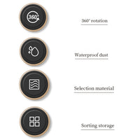 360 degree rotating makeup brush and cosmetic organizer — view 2