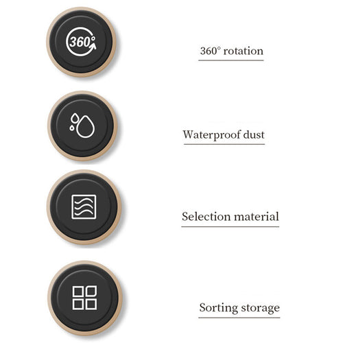 360 degree rotating makeup brush and cosmetic organizer — view 2