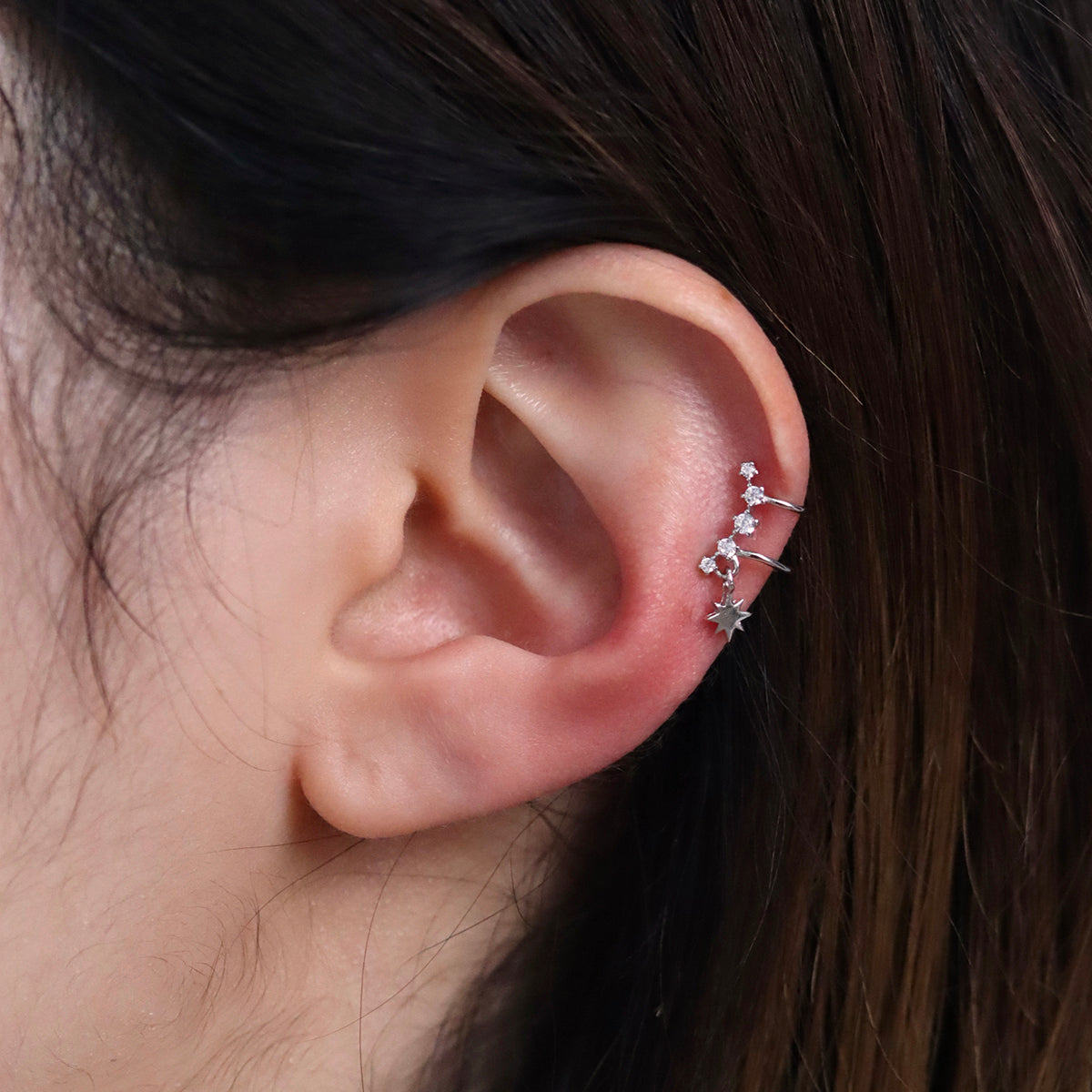 Milkyway celestial drop ear cuff no piercing required — view 3