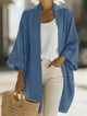 Japanese Linen-Blend Kimono-Style Cardigan