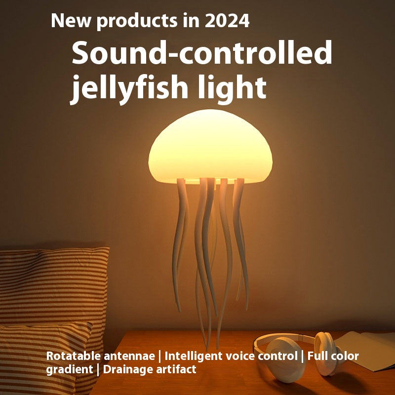 LED jellyfish mood lamp portable night light — view 2