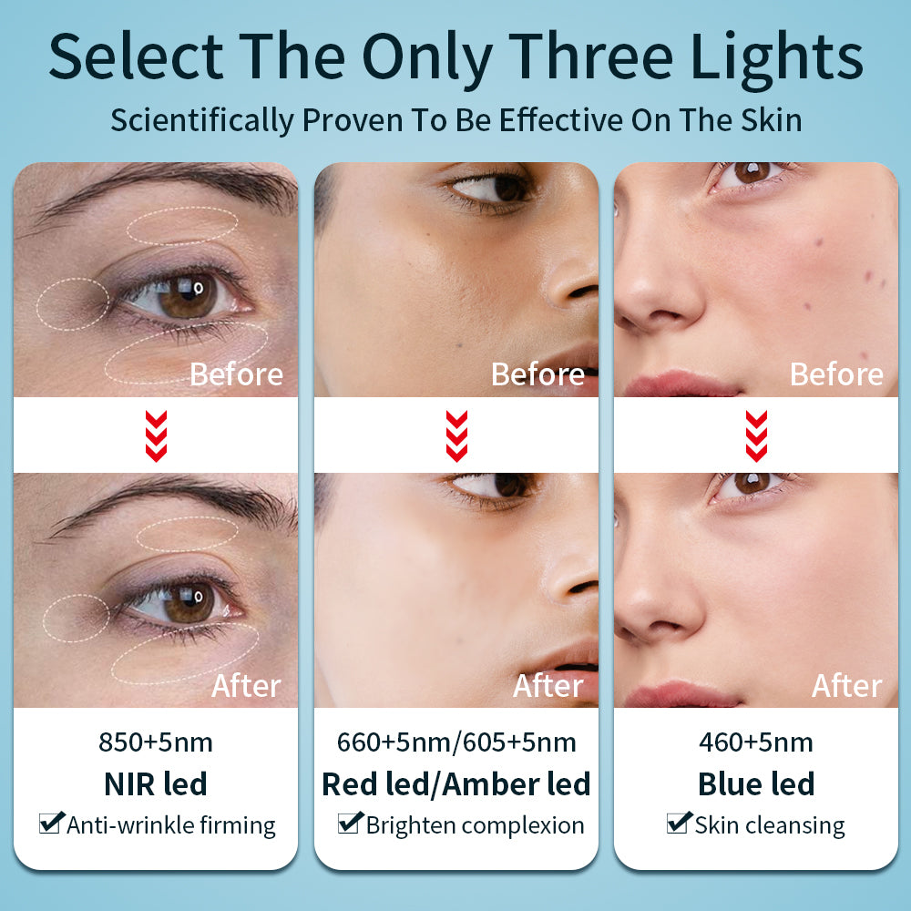 Flexible silicone LED light therapy facial skincare mask — view 5