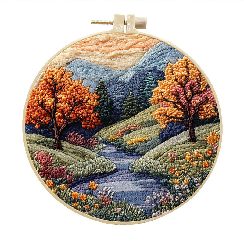 DIY embroidery handmade cloth art material kit — view 11