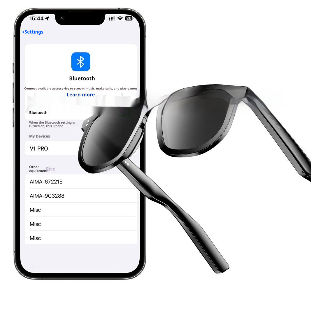 AI smart bluetooth audio sunglasses with call capability — view 5