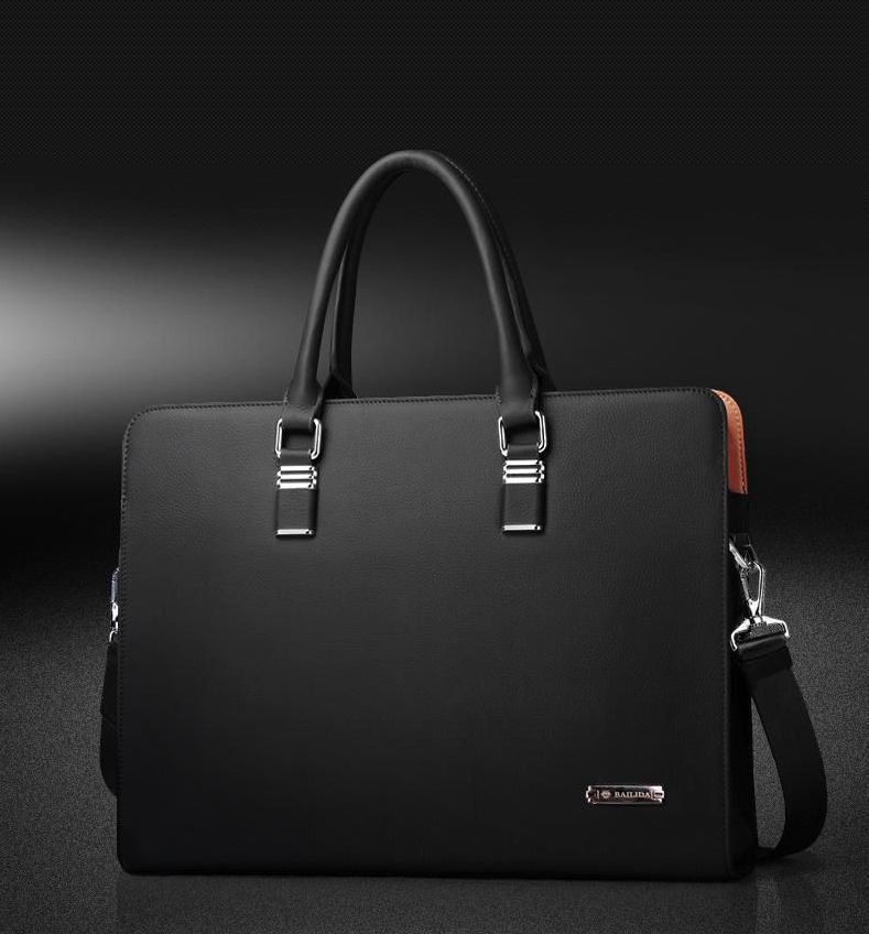 Men's compact handbag with adjustable strap and zip closure — view 3