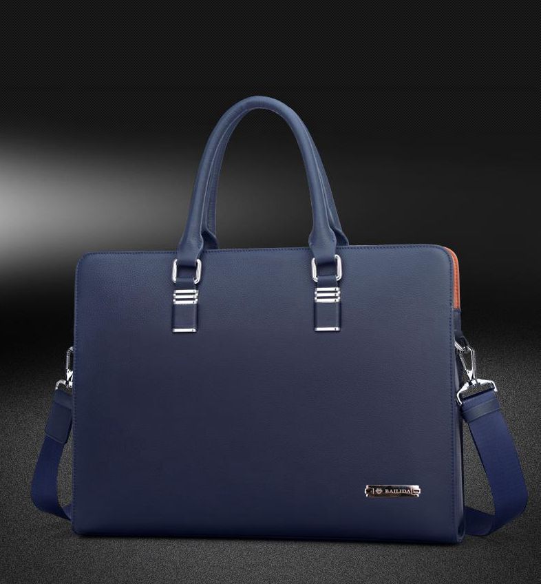 Men's compact handbag with adjustable strap and zip closure — view 6