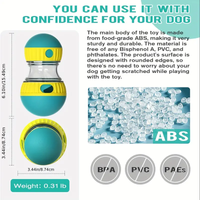 Adjustable treat dispenser IQ puzzle dog toy — view 2