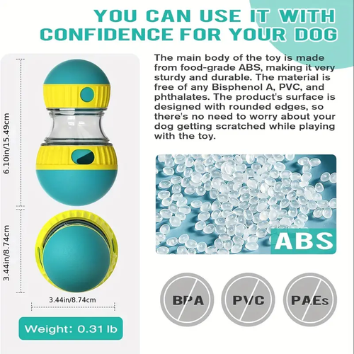 Adjustable treat dispenser IQ puzzle dog toy — view 2