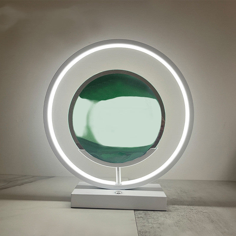Minimalist quicksand decorative table lamp with flowing sand art — view 2