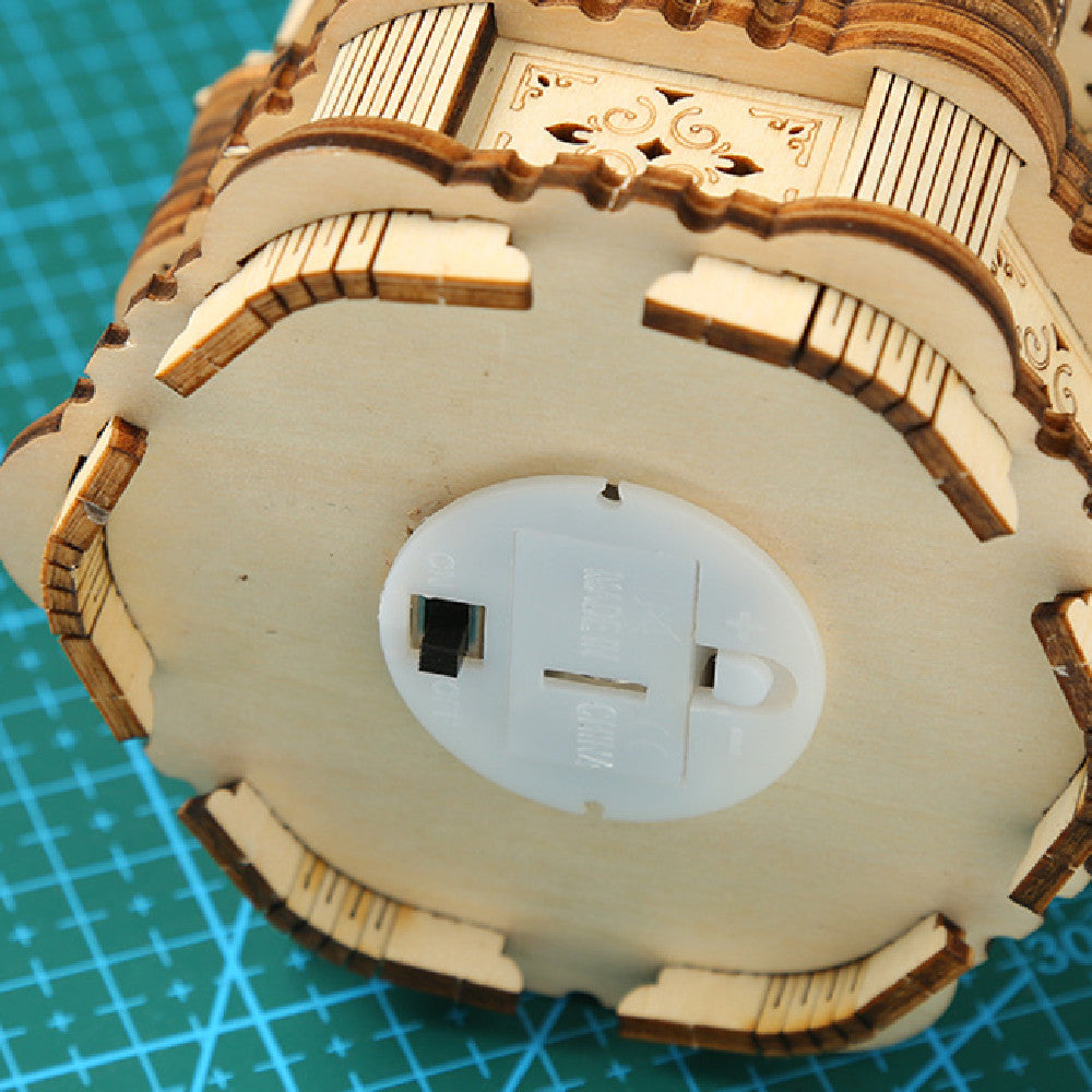 Vintage retro wooden puzzle toy with wood pieces — view 2