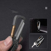 Tactical Multi-Tool Carabiner for Men - Heavy Duty Outdoor Gear Accessory with Bottle Opener & Keychain Hook
