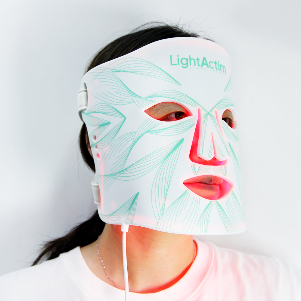 Flexible silicone LED light therapy facial skincare mask — view 6