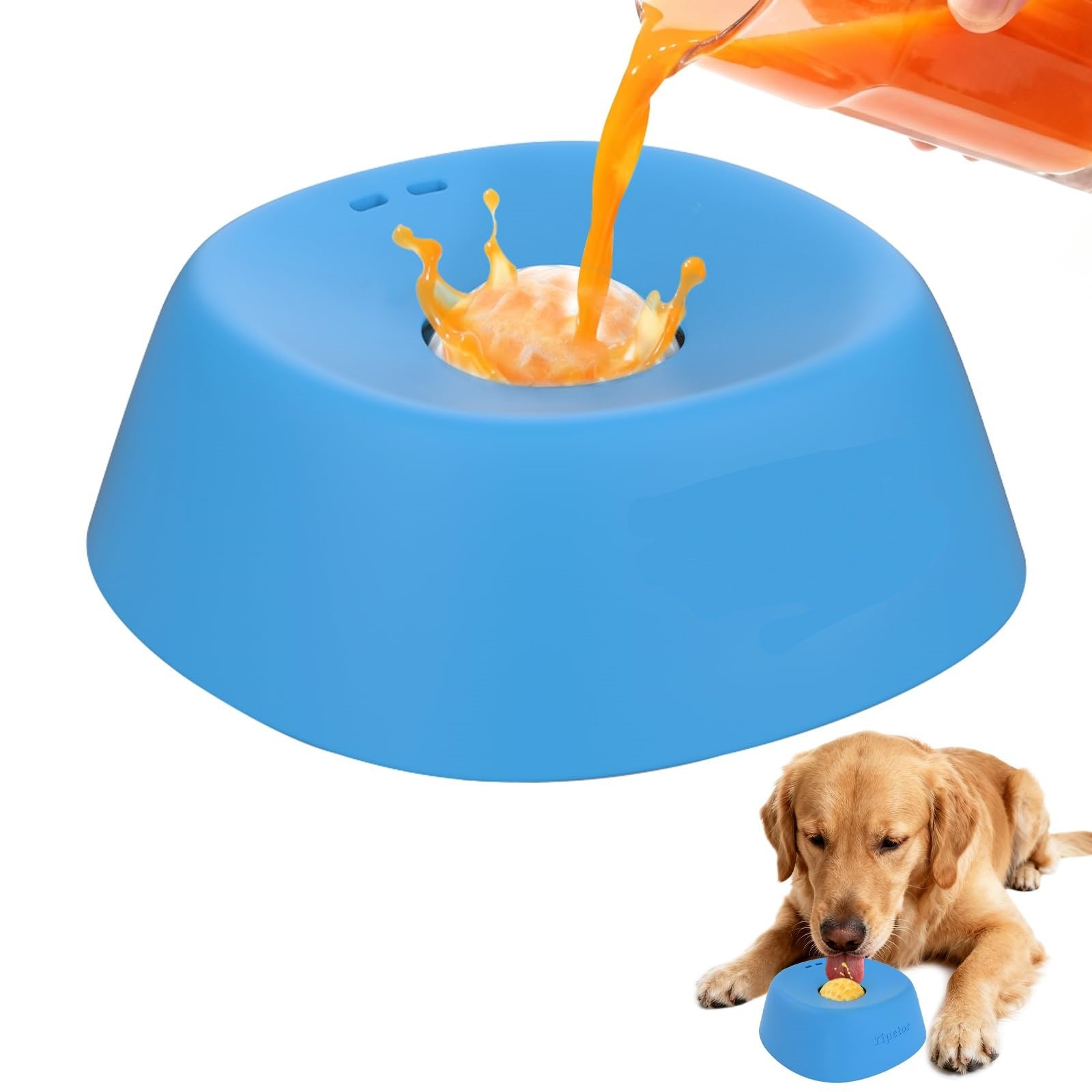 Non-slip spherical anti-choking slow feeder dog bowl — view 7