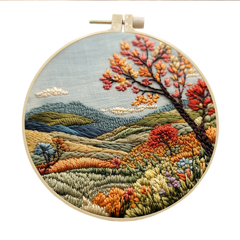 DIY embroidery handmade cloth art material kit — view 8