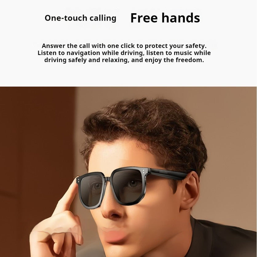 AI smart bluetooth audio sunglasses with call capability — view 3