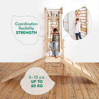7in1 Swedish Walls + Monkey Bars + Swing Set + Slide Board + Ramp-4