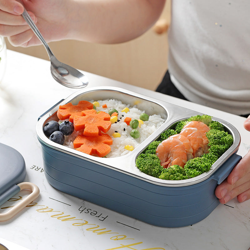304 stainless steel bento lunch box with compartments — view 2