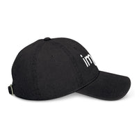 Embroidered ‘impt’ Denim Hat — Minimal Logo Baseball Cap