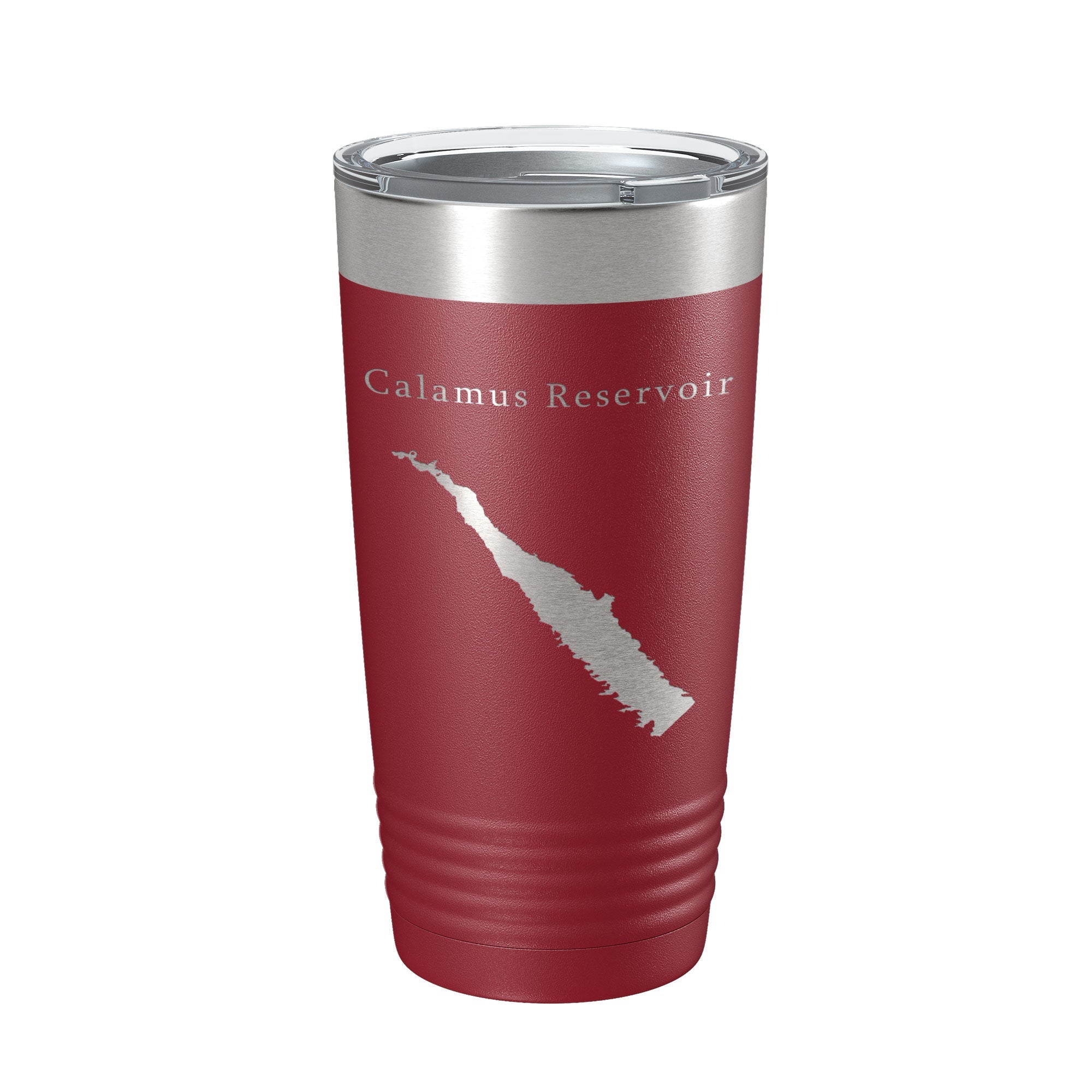 Calamus Reservoir Tumbler Lake Map Travel Mug Insulated Laser Engraved Coffee Cup Nebraska 20 oz-18