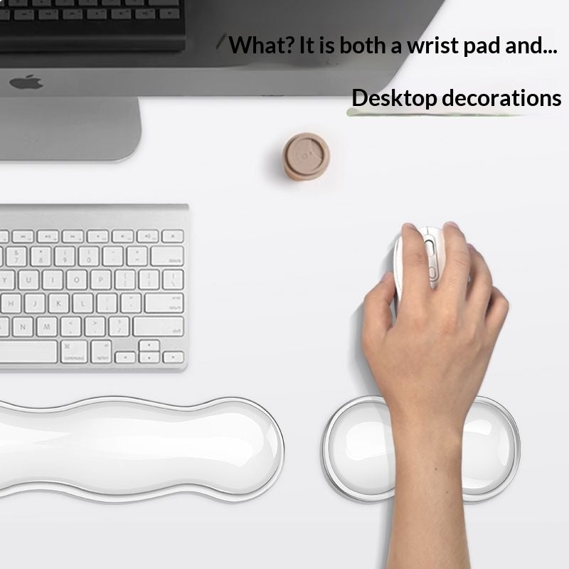 Silicone ergonomic keyboard wrist rest pad