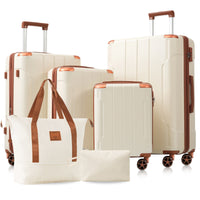 Expandable six-piece hardshell luggage set with spinner wheels and carry on — view 6