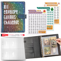 A5 money saving challenge planner and cash stuffing book — view 2