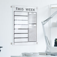 Transparent acrylic weekly planner and memo board — view 4