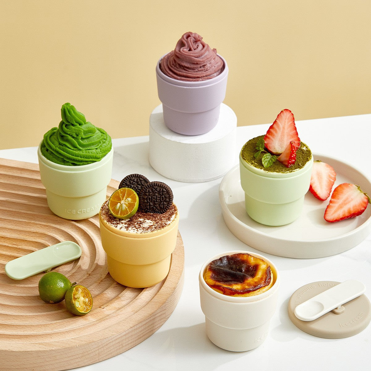 Silicone baby food freezer ice tray with lid for homemade purees