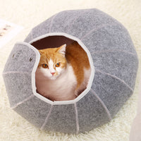 Plush fleece lined collapsible cat tunnel toy — view 4