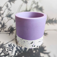 Half Terrazzo pen pot teal or purple, make up brushes holder-1