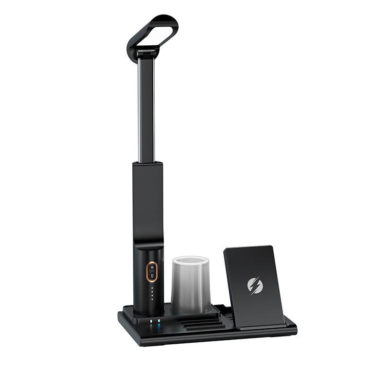 LED wireless charging desk lamp with pen holder for office — view 4