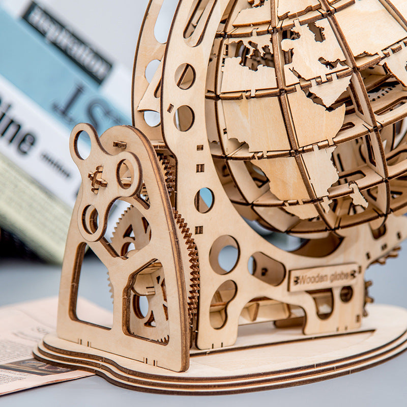 3D assembled decorative world globe model for desk — view 4
