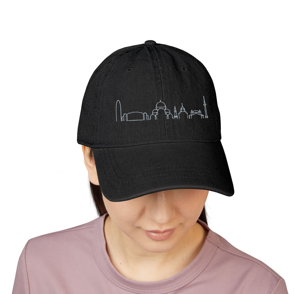 Copy of Embroidered ‘impt’ Denim Hat — Minimal Logo Baseball Cap