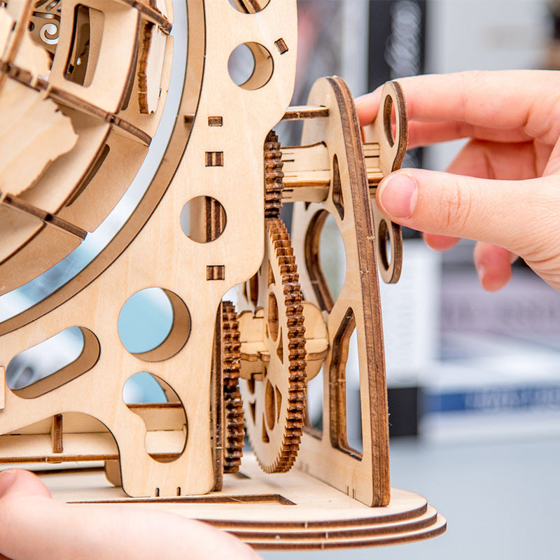 3D assembled decorative world globe model for desk — view 3
