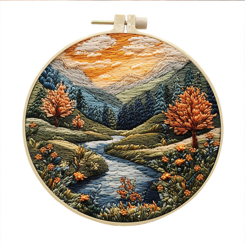 DIY embroidery handmade cloth art material kit — view 14