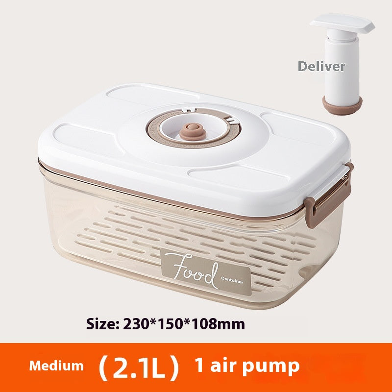 Transparent vacuum food storage container with pump lid — view 7