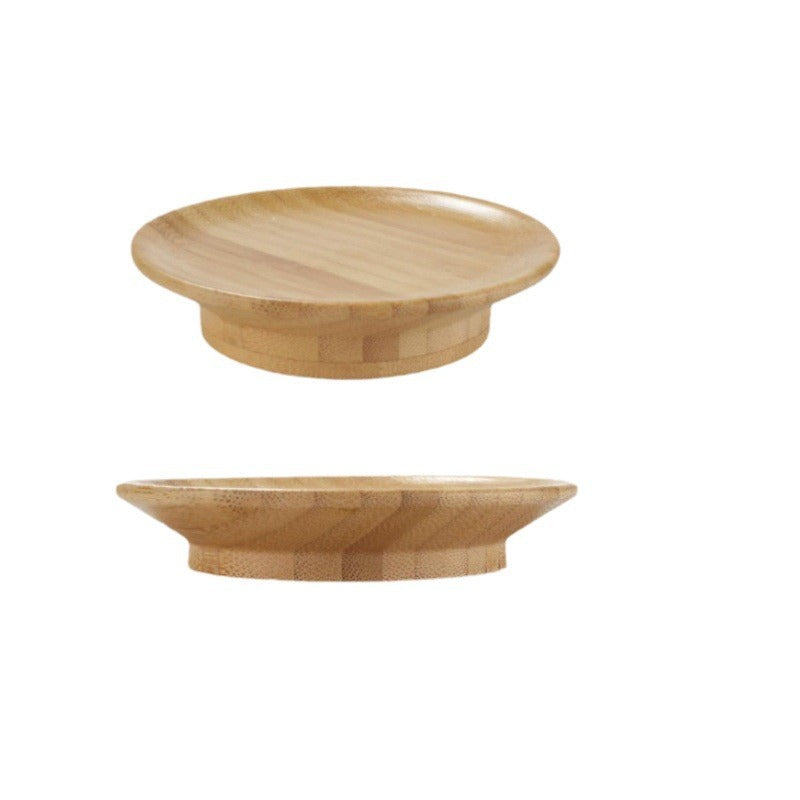 Bamboo wine cup lid and dual-use coaster on kitchen counter — view 2