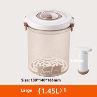 Transparent vacuum food storage container with pump lid — view 6