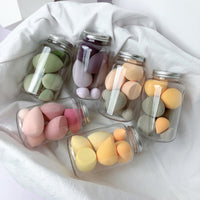 Set of seven egg shape beauty blending sponges