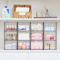 Clear stackable acrylic storage drawers 2 and 4 pack — view 4