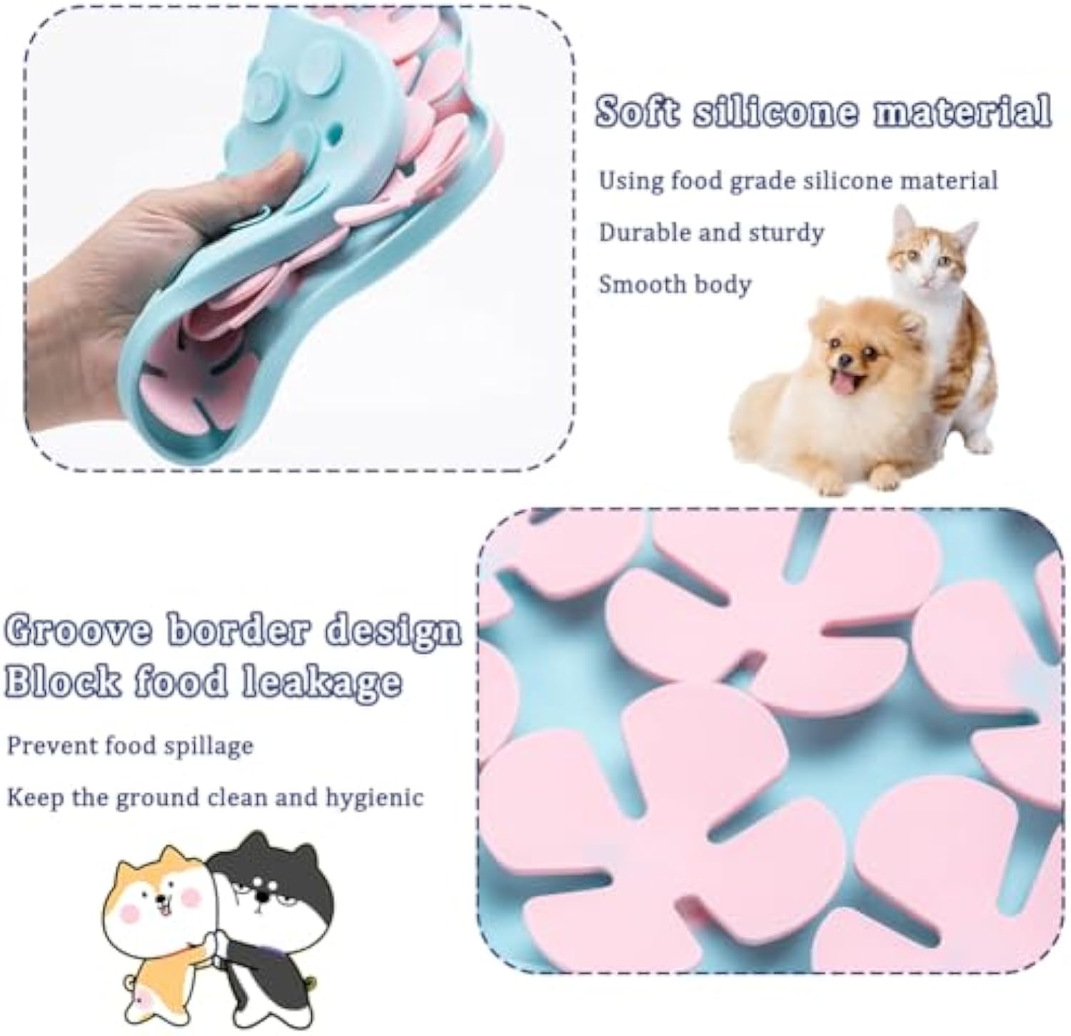 Silicone slow feeder dog bowl for calmer meals — view 3