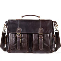 Postal Messenger Briefcase Bag Brown