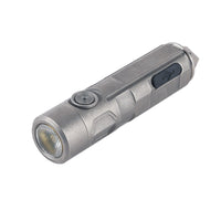 Tri Color Titanium Alloy LED Flashlight Pocket EDC Rechargeable Small Powerful Flashlight High Lumens