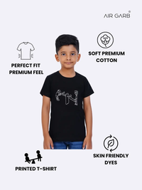 Unisex kids t-shirt with vibrant graphic print for summer wear