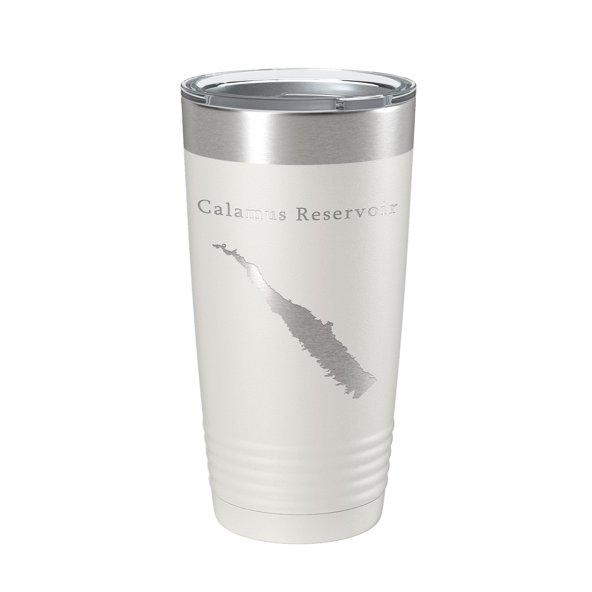 Calamus Reservoir Tumbler Lake Map Travel Mug Insulated Laser Engraved Coffee Cup Nebraska 20 oz-1