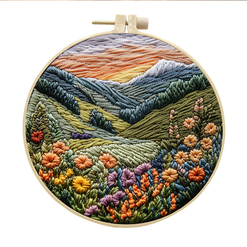 DIY embroidery handmade cloth art material kit — view 6