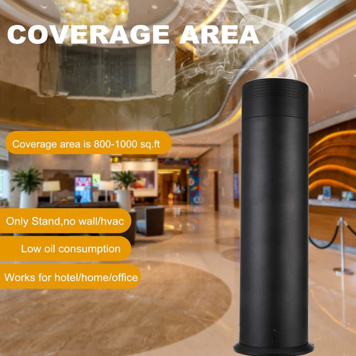 Black aluminum waterless aroma diffuser with remote control